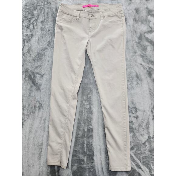 Tinseltown Jeans Womens 9 Juniors Beige Low Rise Skinny Stretch Denim Ankle - Picture 1 of 10